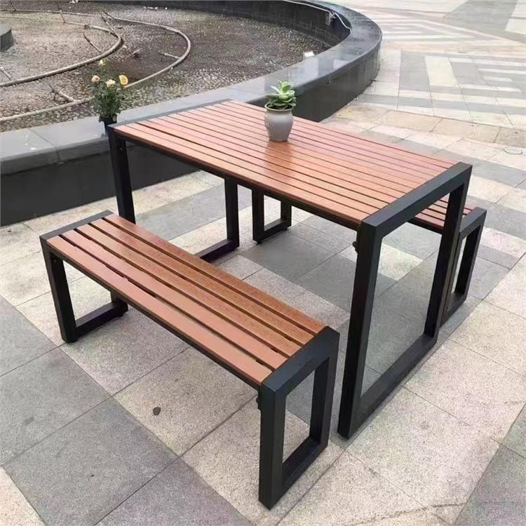 小区椅桌组合 硬度高 承重性强 山西公园桌椅