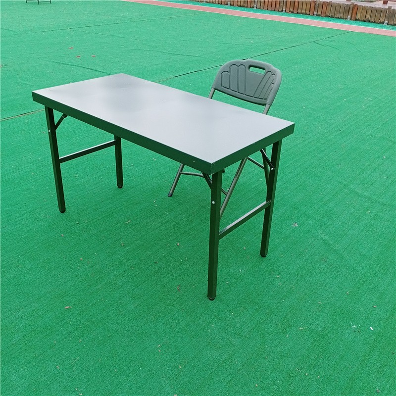 半折叠钢桌野营户外便携训练折叠桌可手提