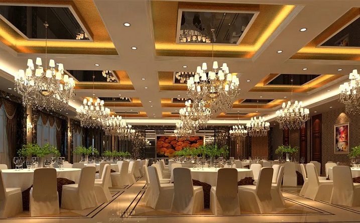 陕西西安酒店宴会厅装修设计，餐饮酒店装修，餐饮装修
