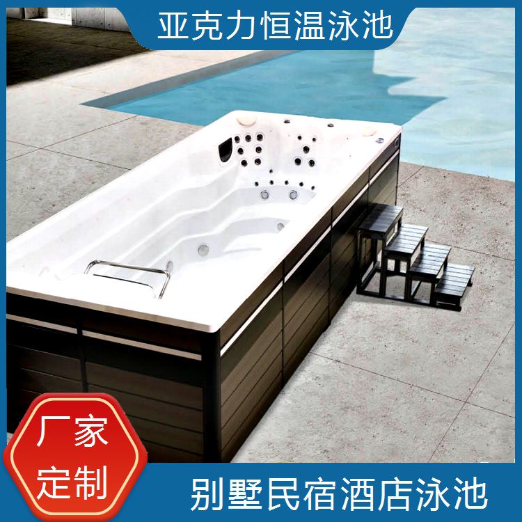 济宁恒温泳池设备快速安装 无边际泳池亚克力一体成型