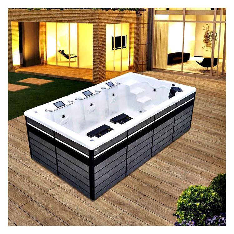 威海别墅安装恒温泳池设备别墅花园泳池设计