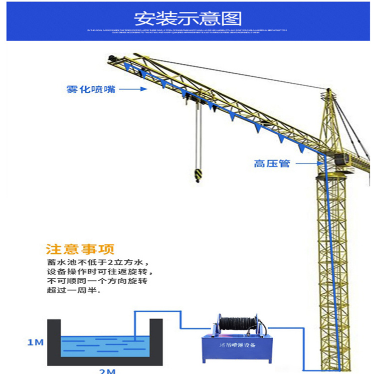 重庆江北工地塔吊自动喷淋系统 厂家上门安装