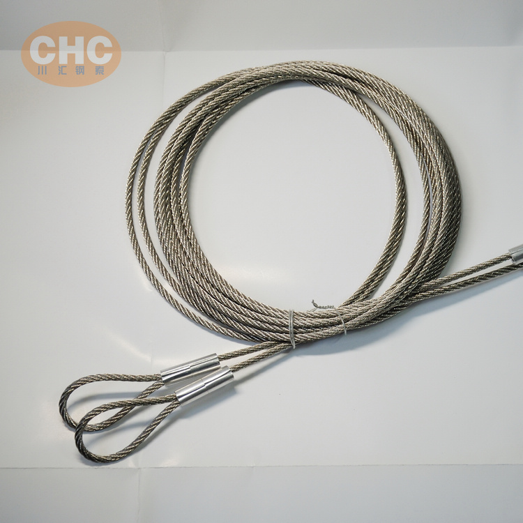 压铸钢丝绳索具，航空设备钢丝绳，铆压打圈钢索