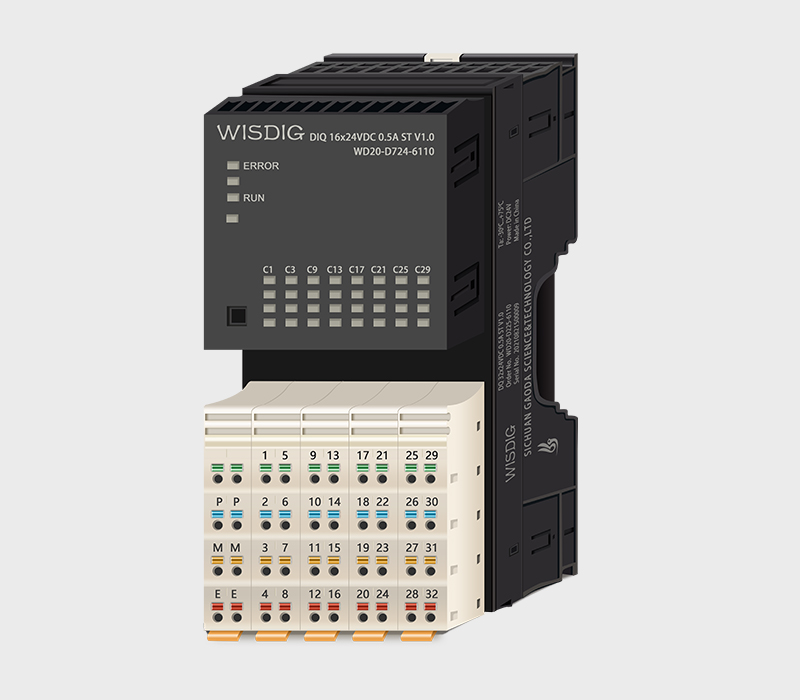 高达科技 数字量输入输出模块 分布式IO模块 DIQ 16x24VDC 0.5A ST