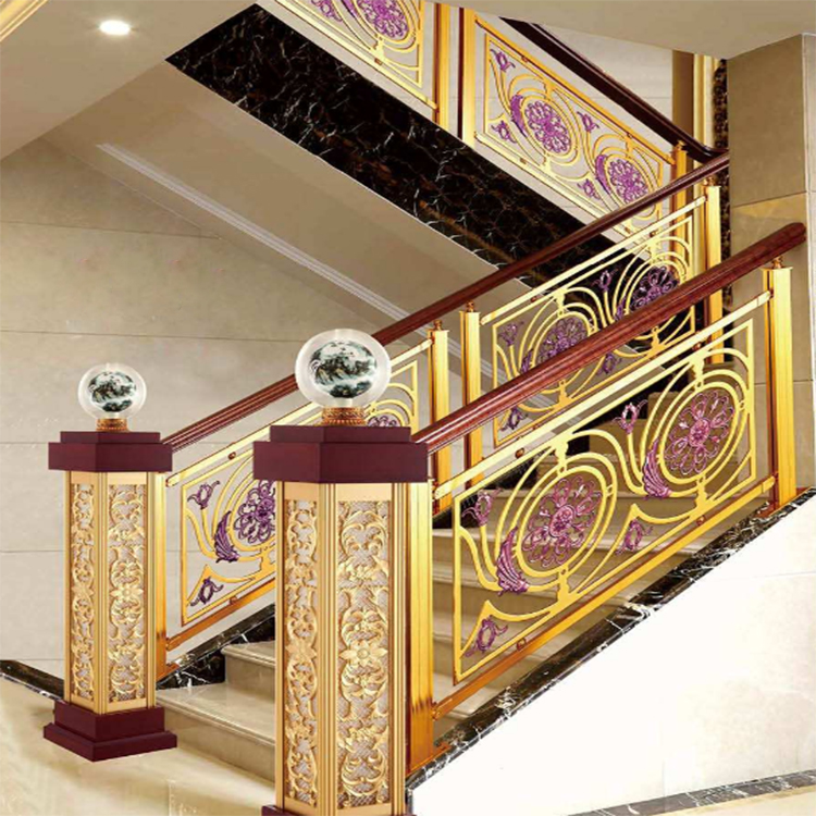 豪华铜雕护栏 欧式艺术立柱楼梯扶手双重审美观点