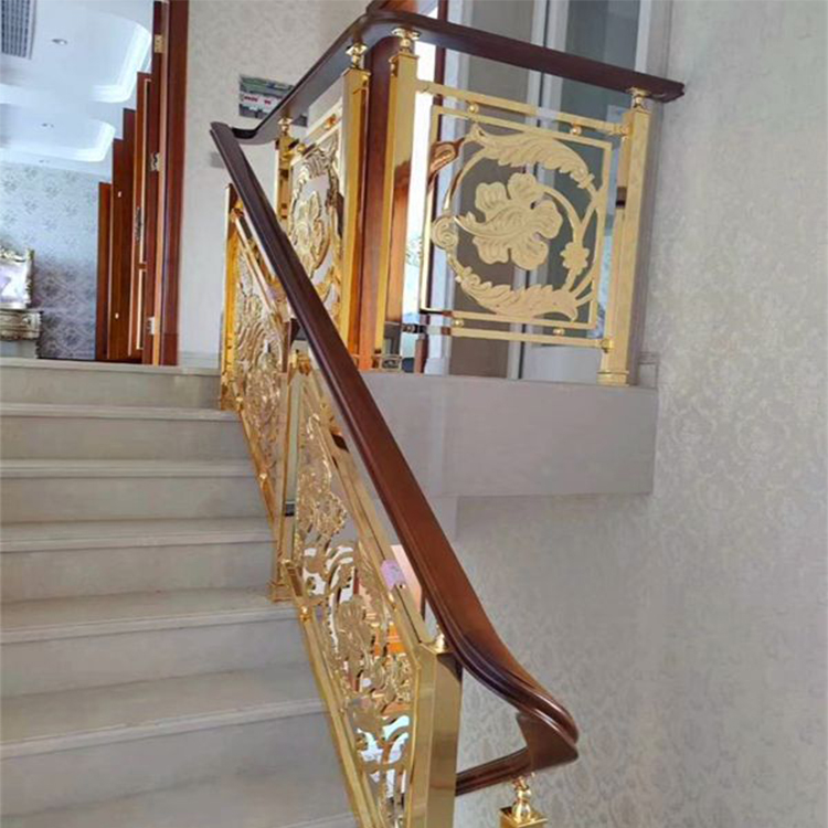 豪华铜雕护栏 欧式艺术立柱楼梯扶手双重审美观点