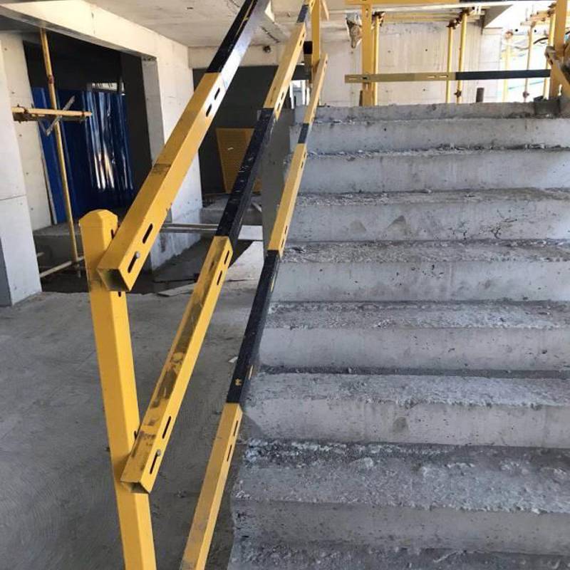 工地楼梯临边防护杆栏 定型化方管临时安全防护栏杆