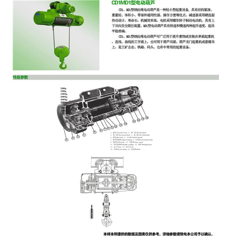 河南大方CD钢丝绳电动葫芦