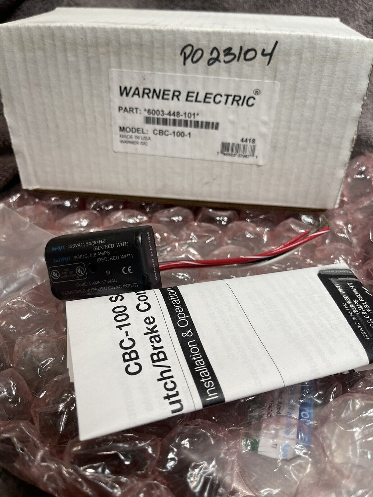 WARNER张力传感器BTCS 620现货销售