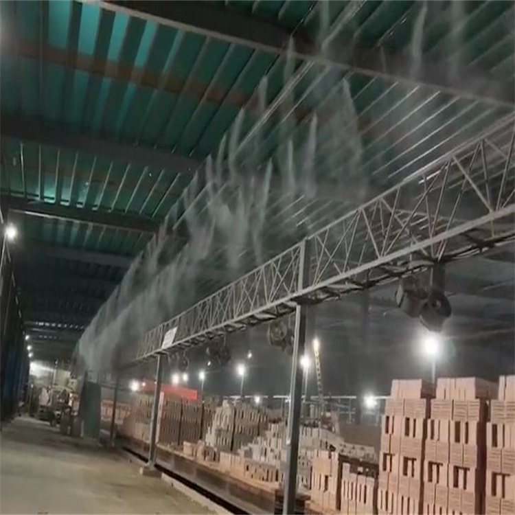 黄冈养殖场喷淋降温加湿空气_高压雾森降尘加湿器
