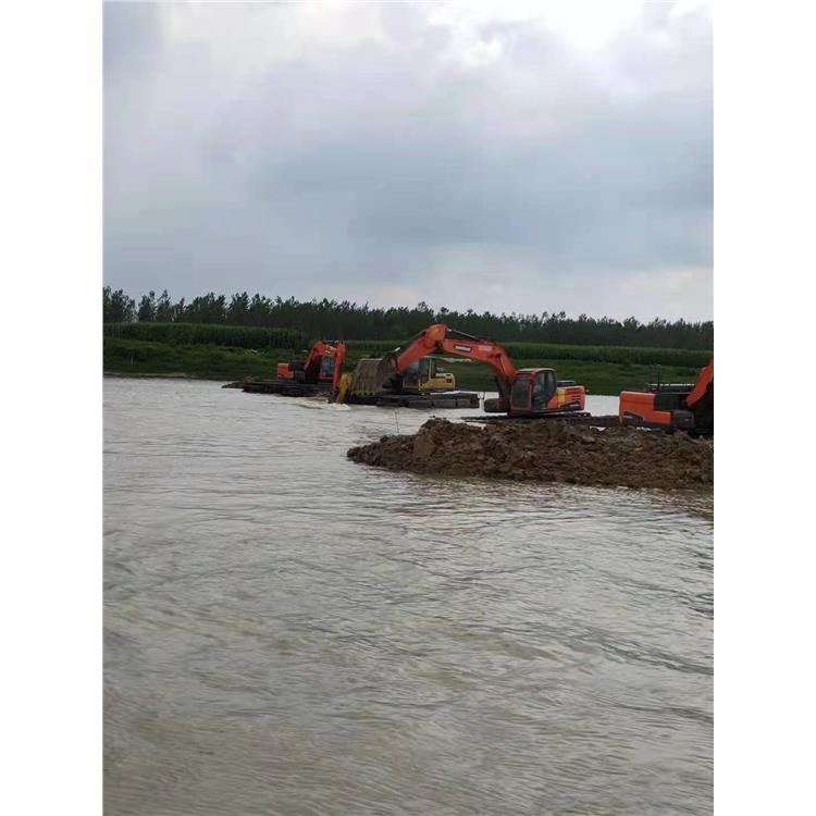 水挖机租赁 浮船平台 三亚附近水上挖机出租租赁