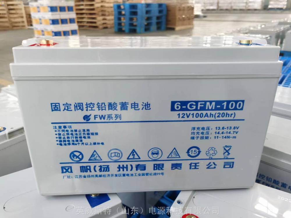 风帆6-GFM-100蓄电池12V铅酸免维护电源储能型阀控式太阳能电瓶