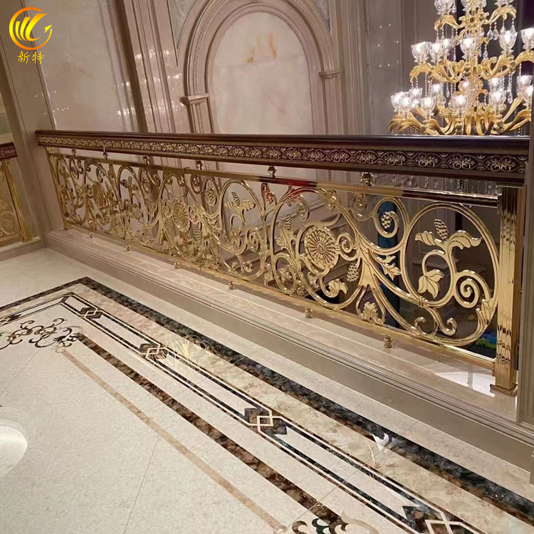 徐州 另一种时尚铜雕花楼梯 铜扶手护栏新制作