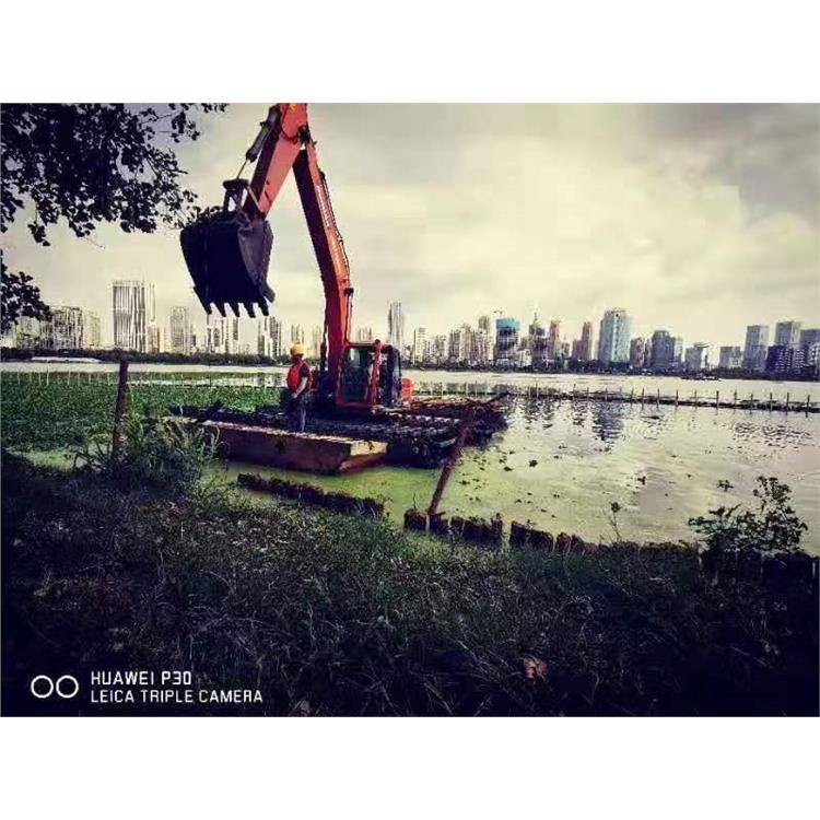 浮船挖机出租 重庆水下挖土机租赁 周围