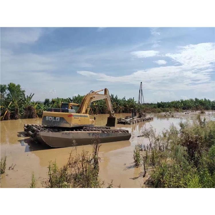 小挖机水陆 扬州水路挖掘机出租 清淤