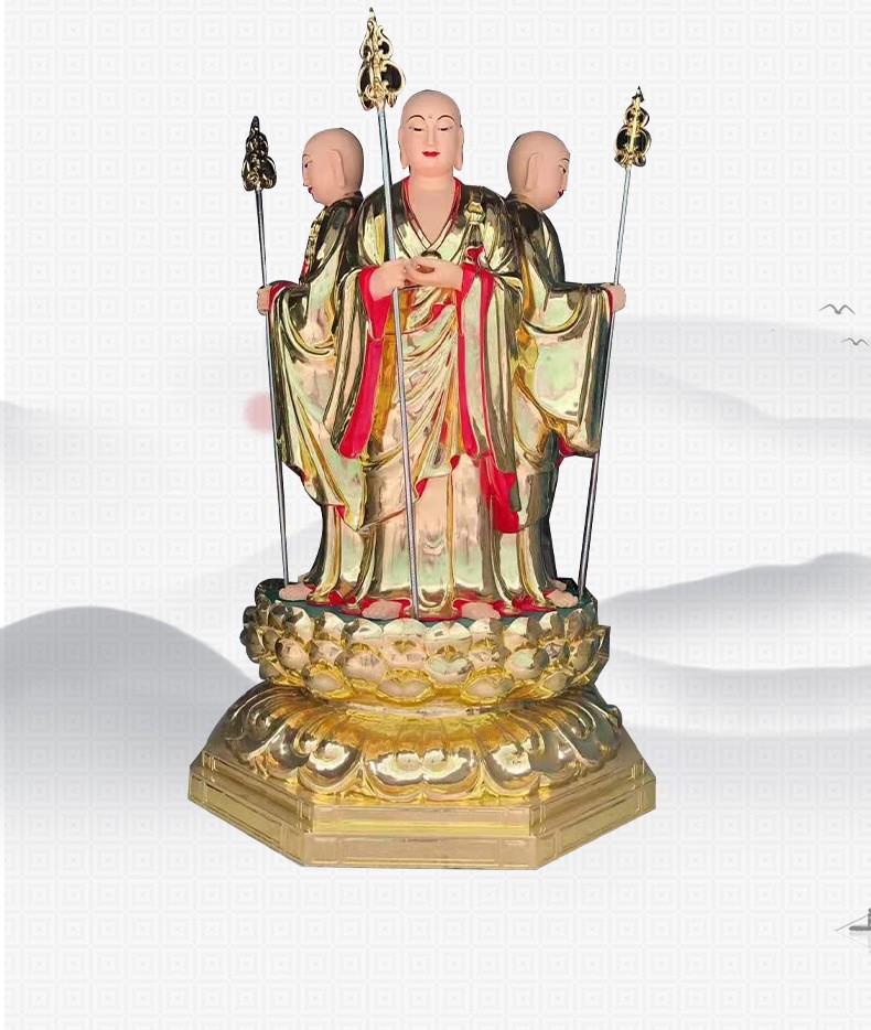 大愿地藏王菩萨佛像 彩绘树脂地藏菩萨神像 寺庙供奉大型佛像雕塑