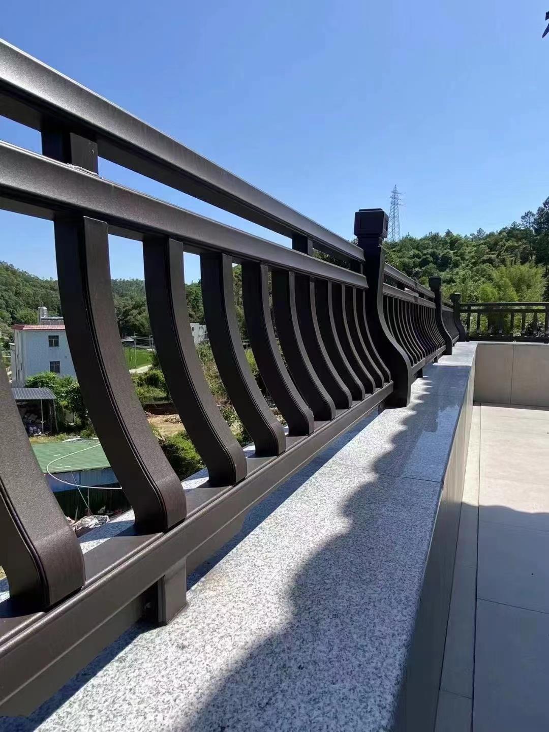 新中式 铝合金阳台护栏 围栏 别墅 庭院 户外 铝艺栏杆定制