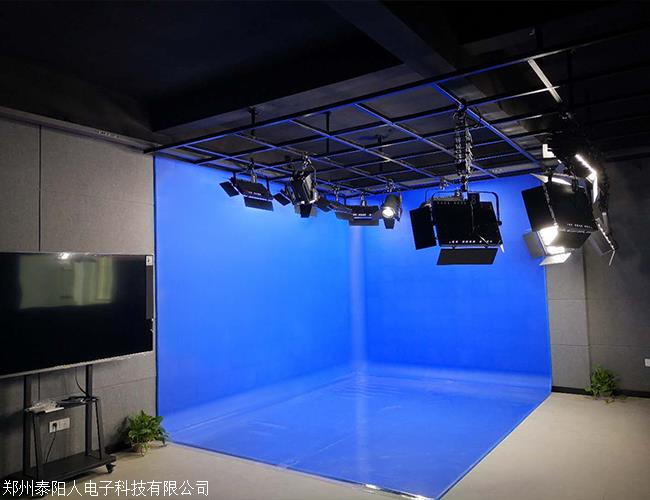 泰阳人 直播间校园电视台影棚设计抠像蓝箱灯光布置 蓝绿箱厂家
