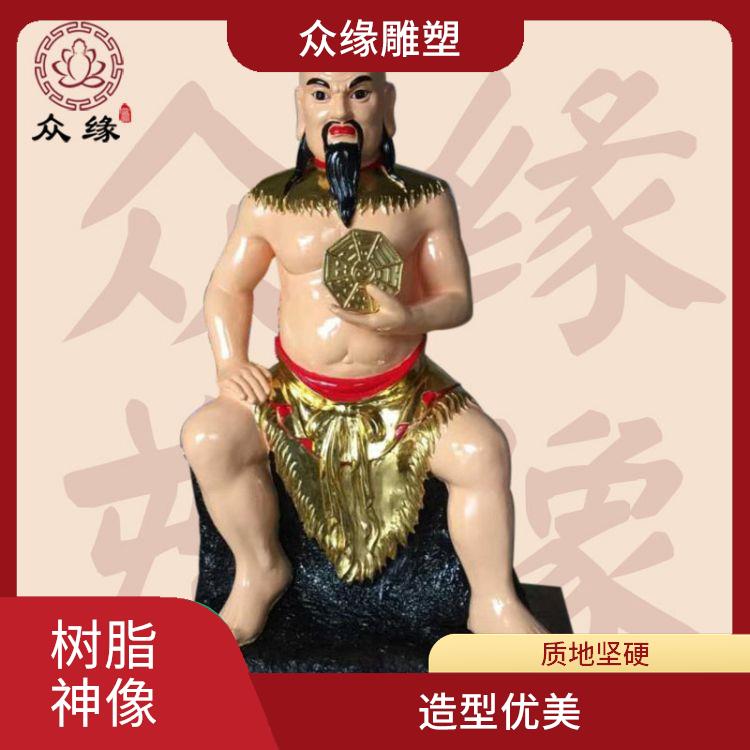 山东彩绘人祖爷神像 造型优美 需要经过多道工序制作