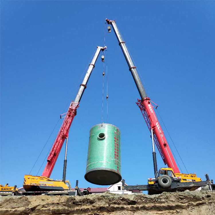 智能一体化预制泵站 直径4米地埋式排水泵站 GRP玻璃钢泵站厂家定制