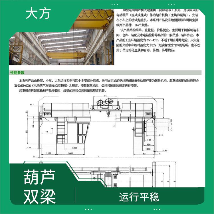 定制葫蘆雙梁 結構緊湊 提高工作效率