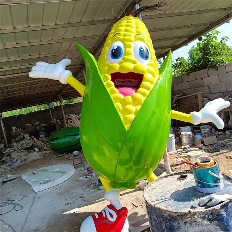 卡通玉米雕塑 玻璃钢玉米雕塑 农场玉米棒子雕像