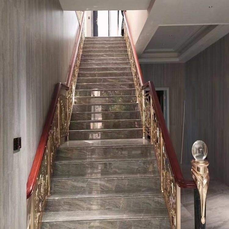 家用阁楼安装订做设计铝金属制作楼梯护栏平台扶手
