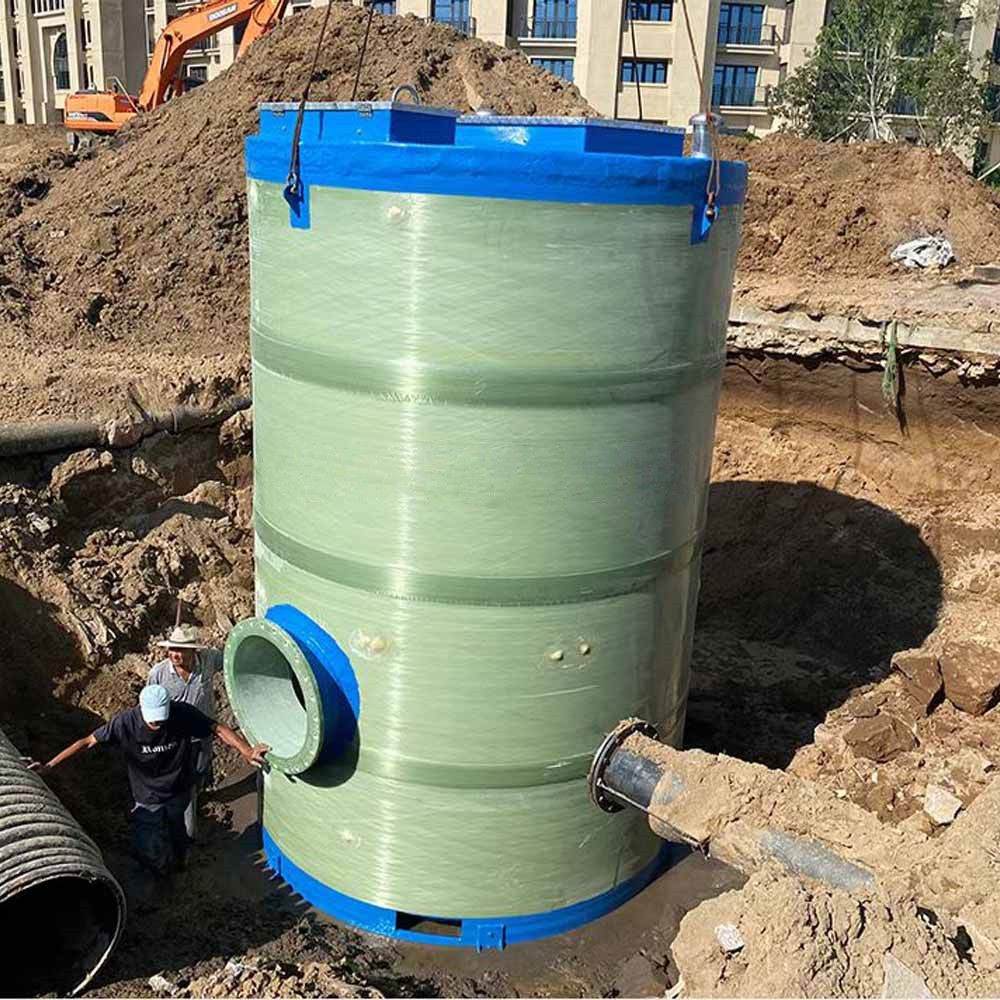 宁夏玻璃钢一体化泵站 城市排水预制泵站 **工程雨水一体化提升泵站
