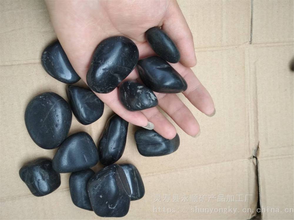 淄博黑色雨花石批发 永顺黑色鹅卵石质量 黑色砾石生产基地