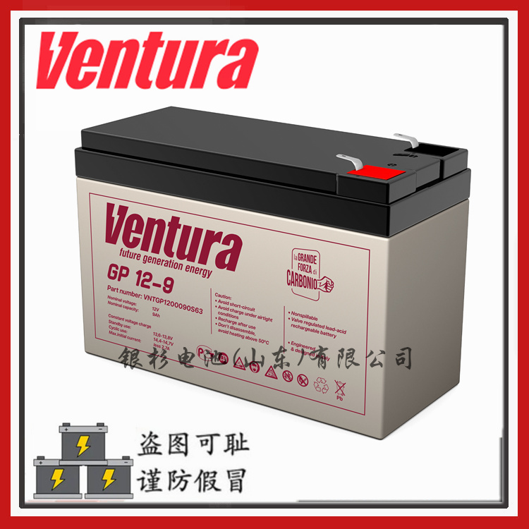 加拿大Ventura蓄电池GP 12-9便携设备 卷帘门用12V-9AH储能蓄电池