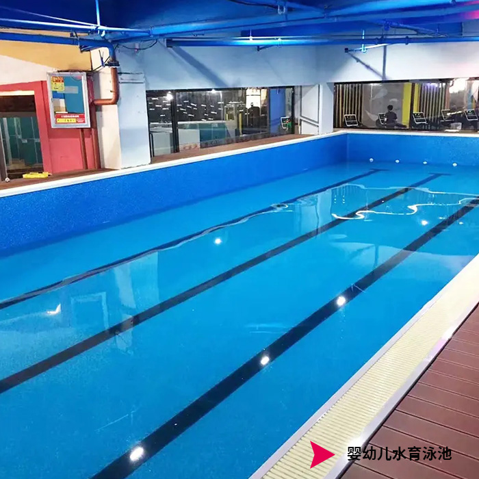 恒温游泳池 小豆米厂家定制钢结构拼装式培训池 可拆可移动溢流泳池