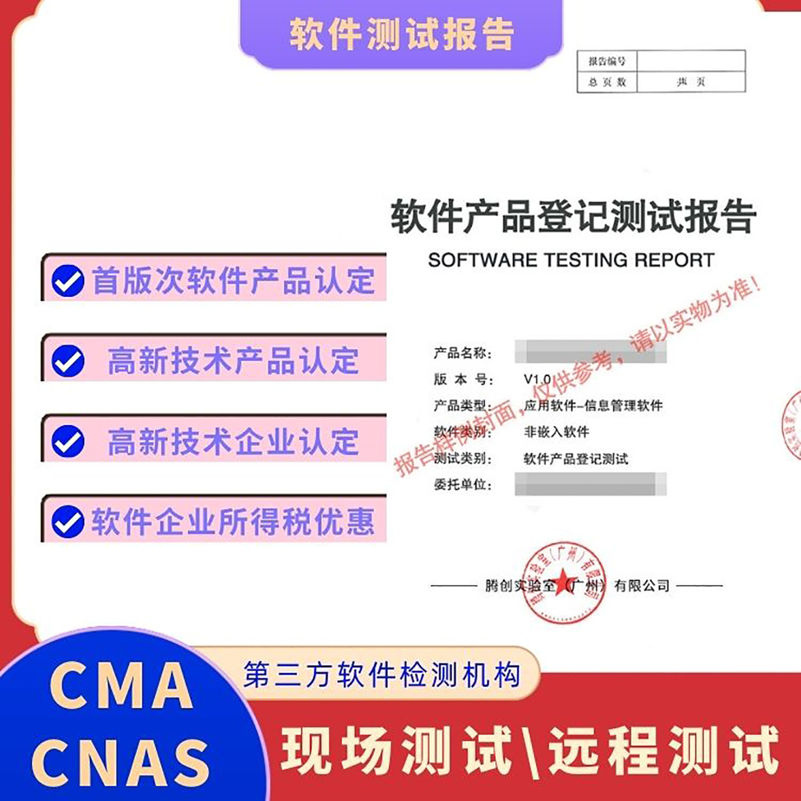 软件测评机构 CMA软件检测报告