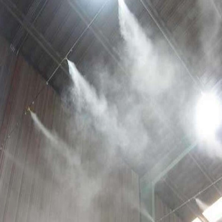 云南养猪场喷淋消毒设备安装厂家_高压雾森降尘加湿器