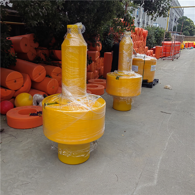 罐体黄色塑料浮标用途 海上界桩浮球 系船浮筒厂家