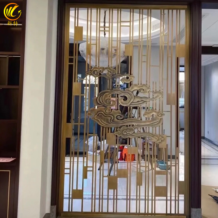 哈尔滨市 定制铝艺家装屏风 室内金属镂空隔断装饰架