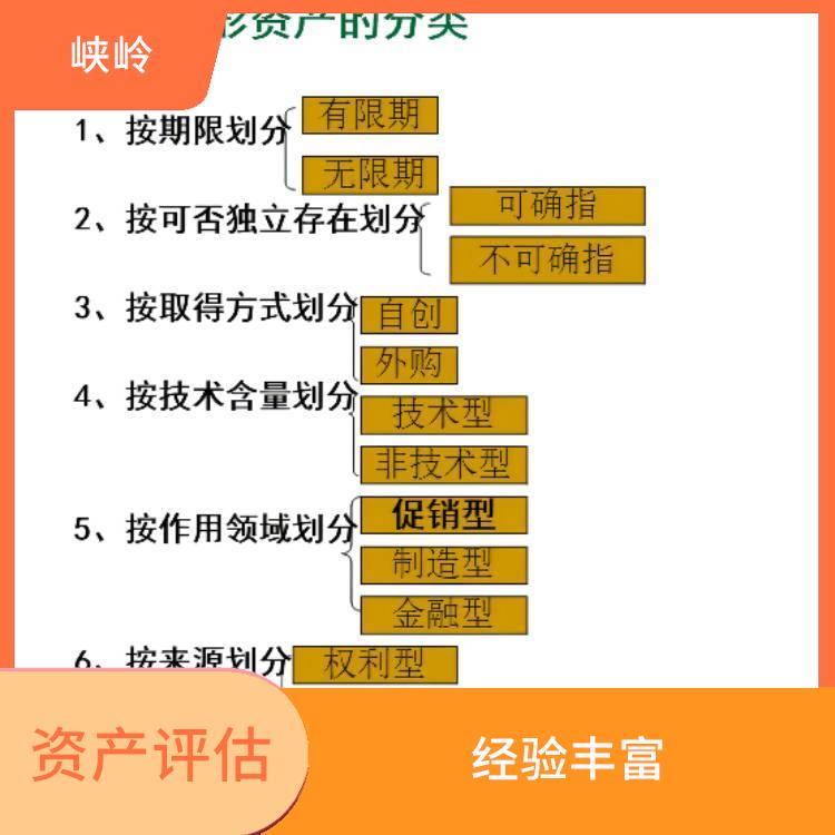 重庆资质证书资产评估评估费用 经验丰富 评估业务范围广