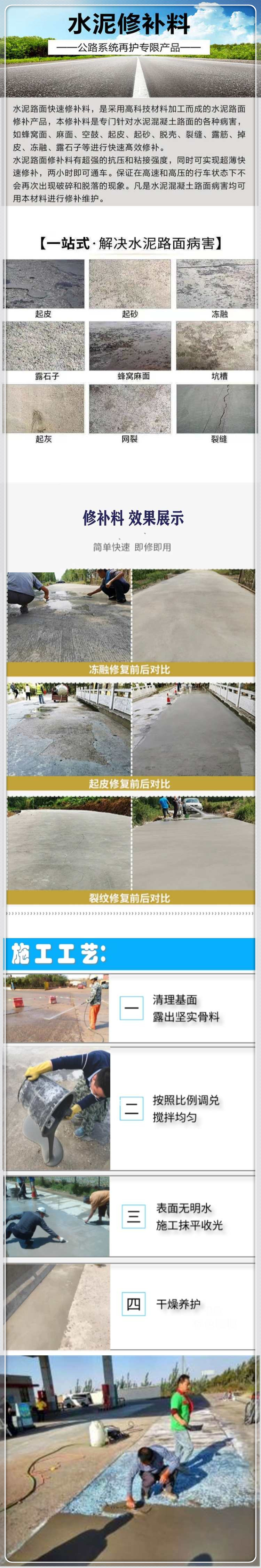 水泥路面修补料1