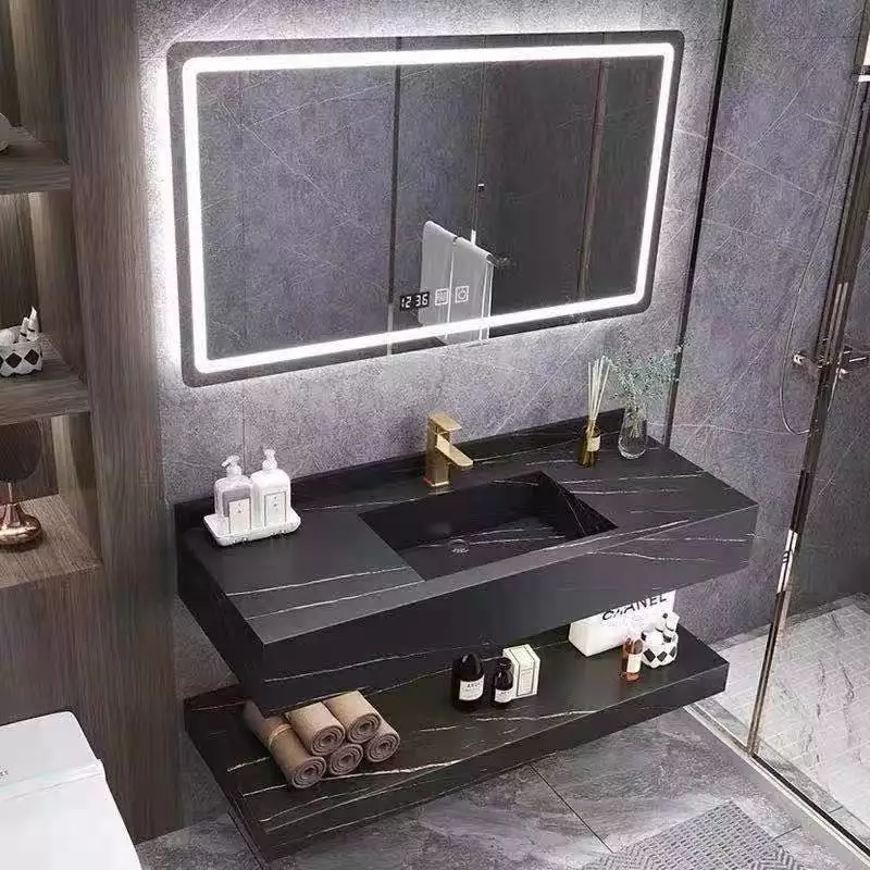 智能镜柜浴室柜组合陶瓷一体盆卫生间洗脸盆洗漱台柜轻奢简约
