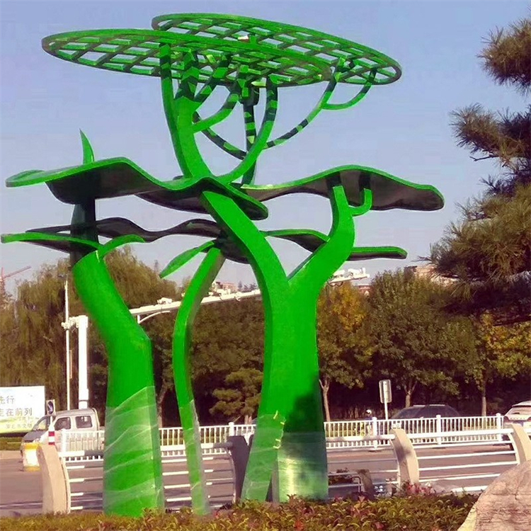 不锈钢镂空树雕塑 抽象景观大树雕塑 永景雕塑