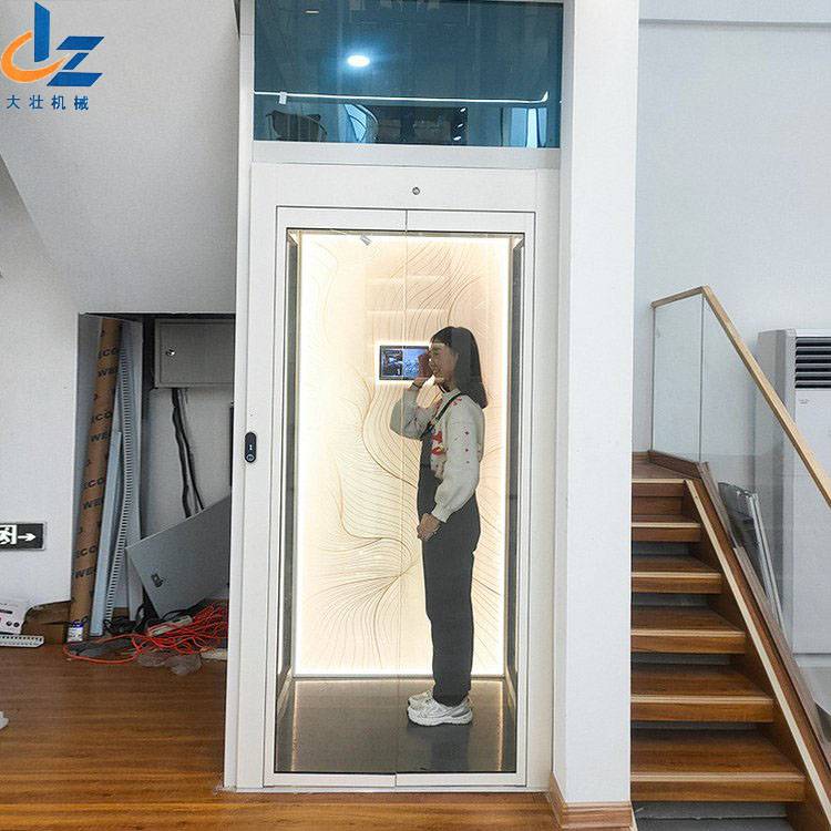家用电梯 别墅升降机 室内外玻璃井道观光梯 液压平台