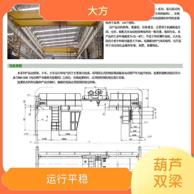 LH葫蘆橋式雙梁起重機 運行平穩(wěn) 應(yīng)用廣泛