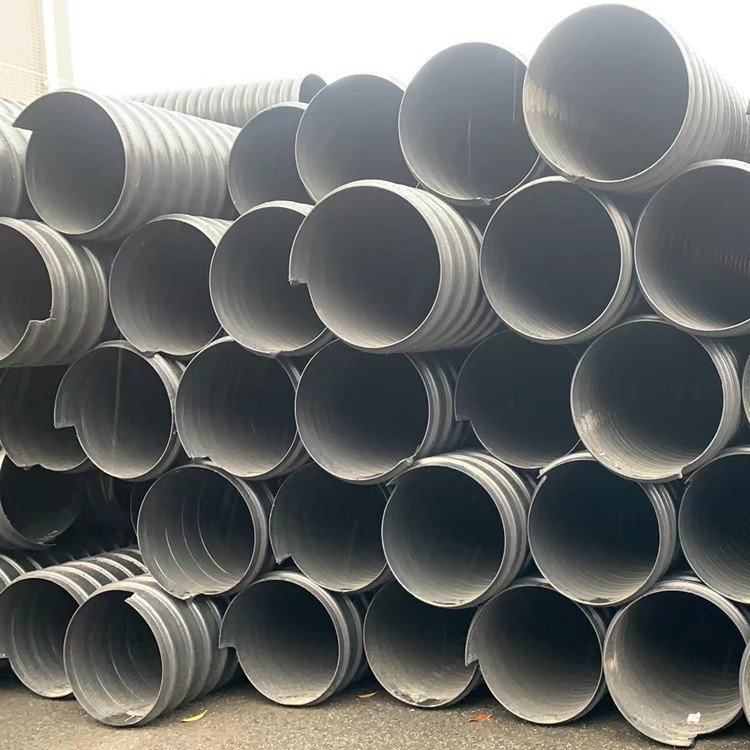 陕西安康市HDPE双壁波纹管聚乙烯排水排污管 300sn8钢带波纹管厂家批发