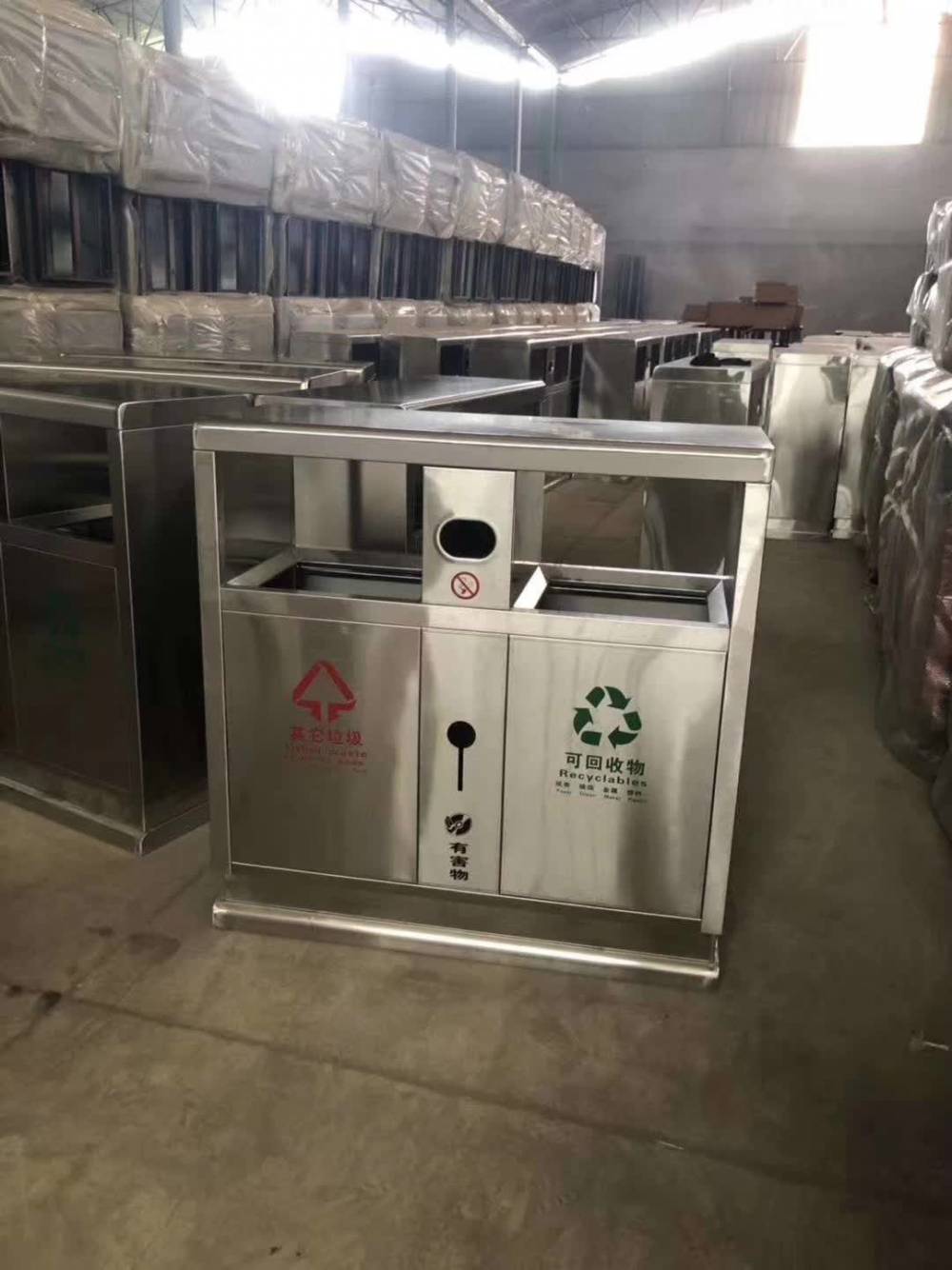 不锈钢分类垃圾桶 户外公共场合 室外小区大号环卫定制果皮箱