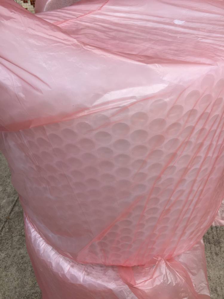 环保红色气泡垫 自粘袋 新料单层中泡气泡袋 物流包装膜