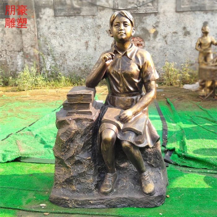 商场学生铜雕生产商-制造商广场大型学生铜雕