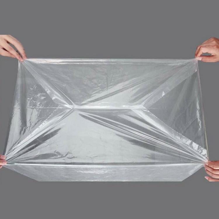 透明侧边服装风琴袋 pe折边平口袋加厚大号四方底包装塑料胶袋