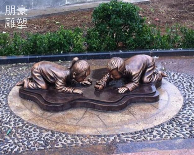 景观装饰童趣铜雕制造厂家-供给校园文化童趣铜雕