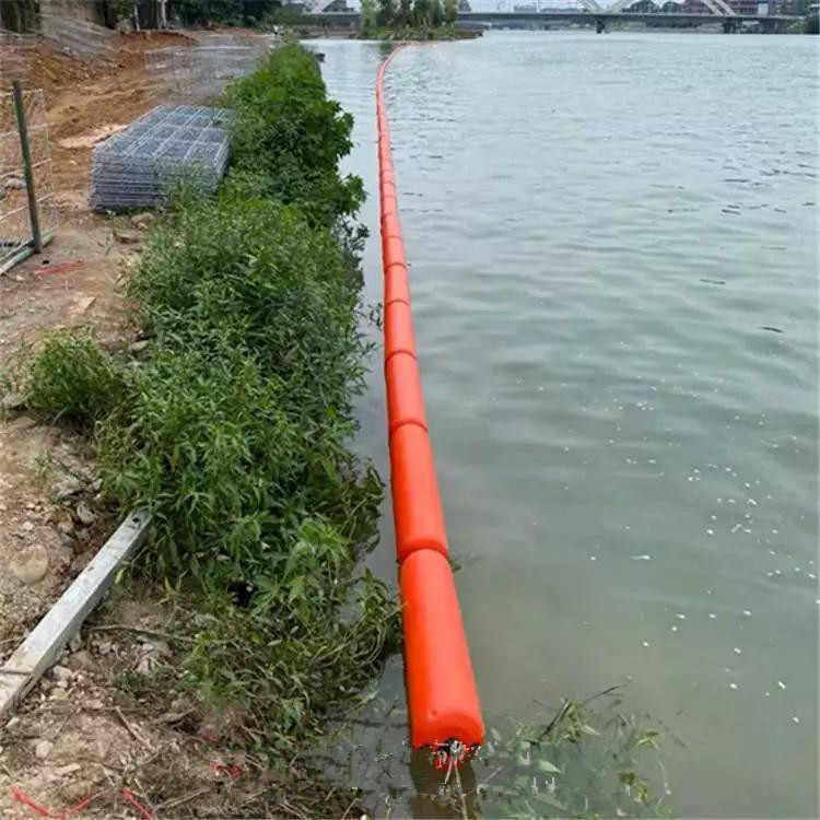 橙色拦污浮筒 河道水库浮筒式拦污索浮漂