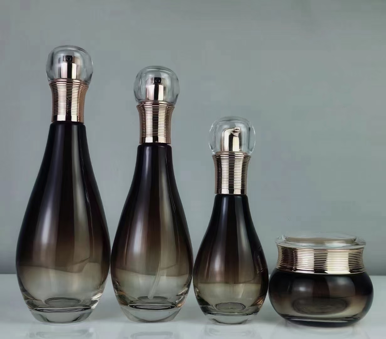 化妆品瓶生产商厂家 玻璃套装瓶批发工厂