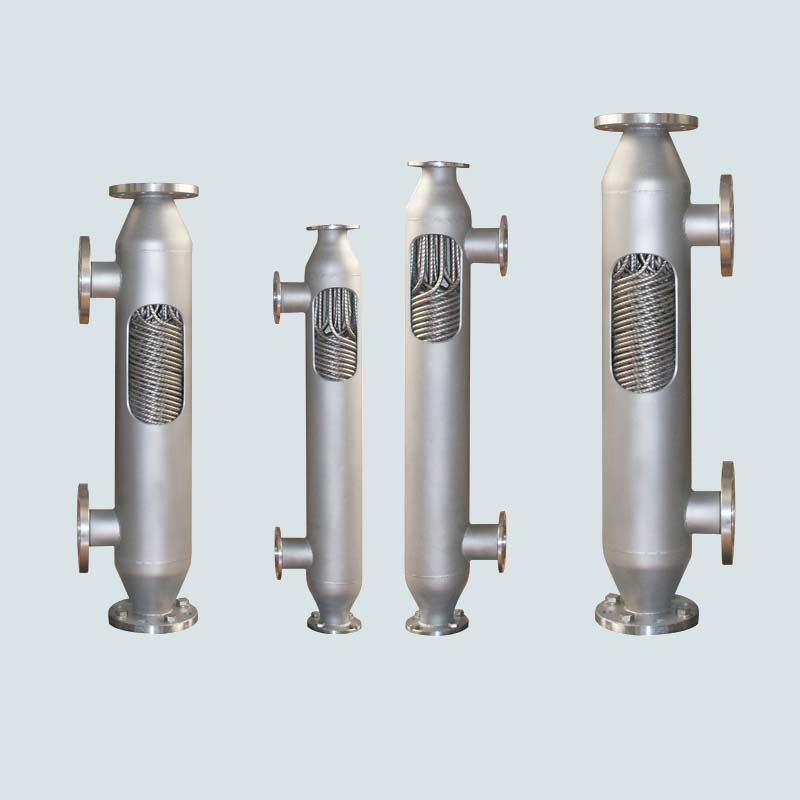 缠绕管式油水冷却器 不锈钢管壳式导热油冷器 壳管式换热器冷凝器